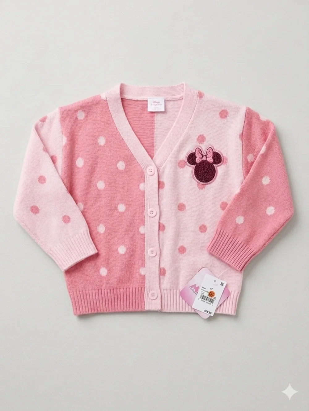 Disney Pink Polka Dot Minnie Mouse Cardigan